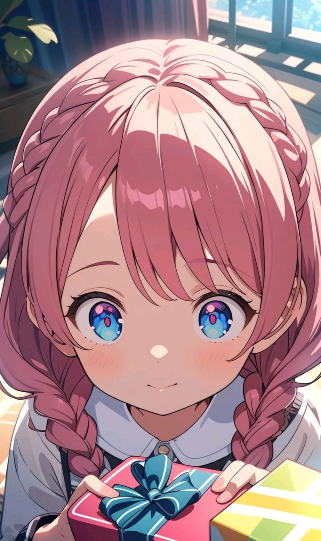 誕生日の幸せそうな女の子