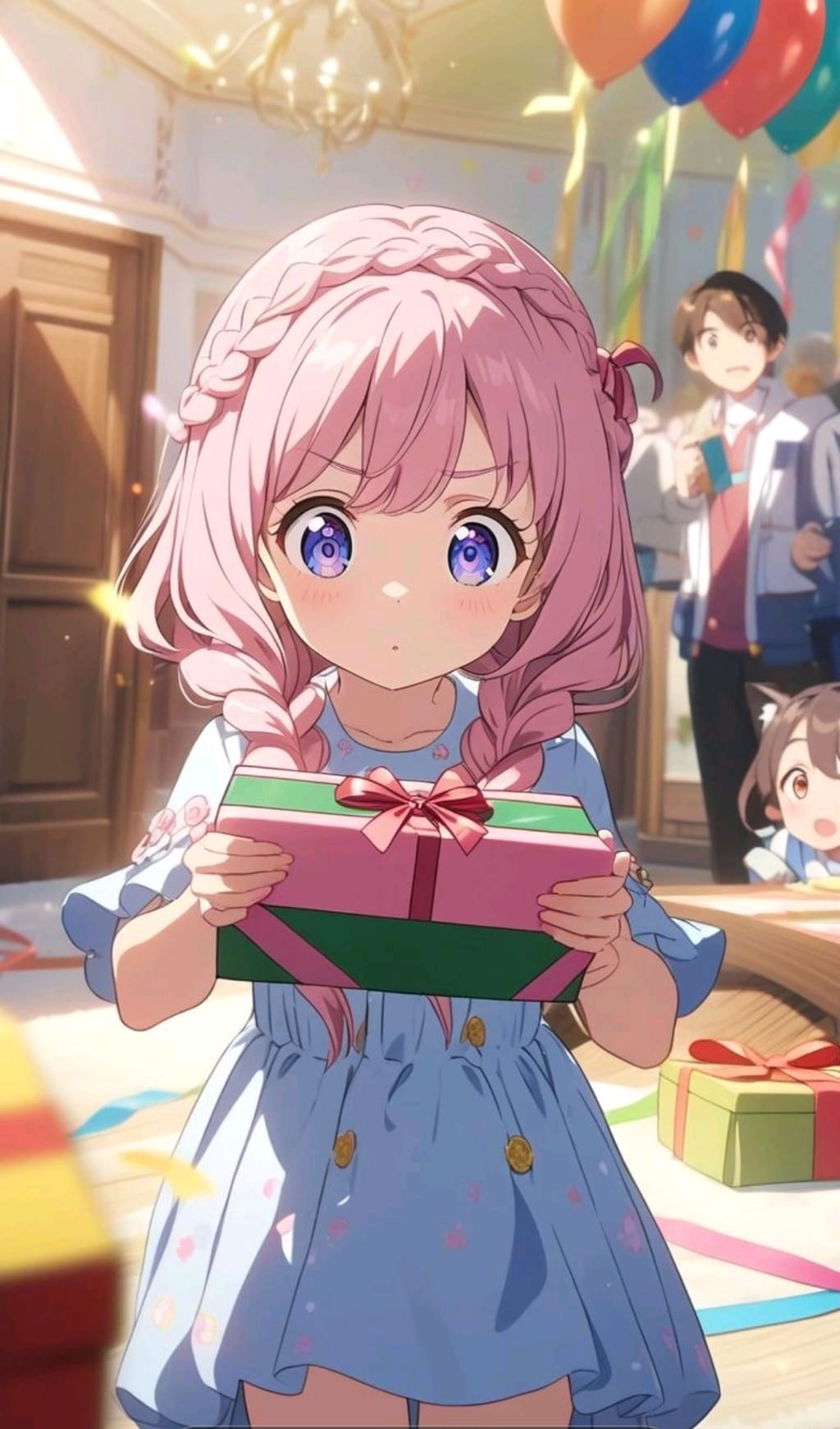 誕生日の幸せそうな女の子