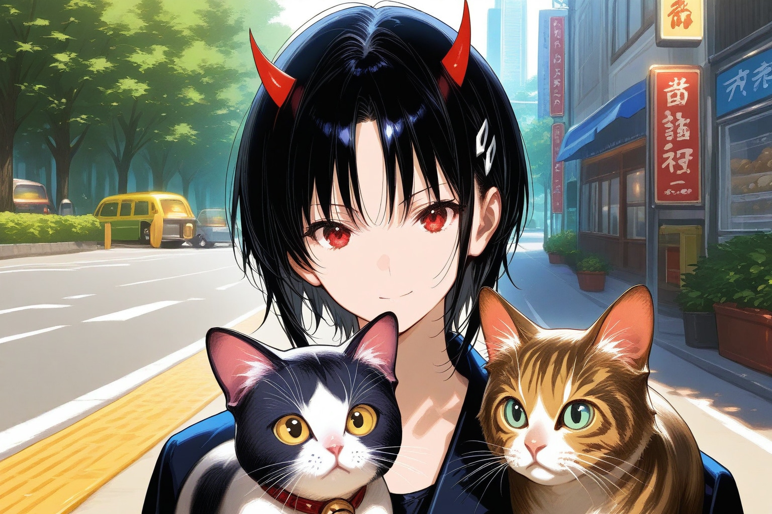 猫の子,強い女の娘, | の人気AIイラスト・グラビア