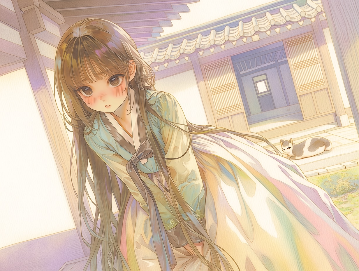 韓服少女と三毛殿（５）niji7 | の人気AIイラスト・グラビア