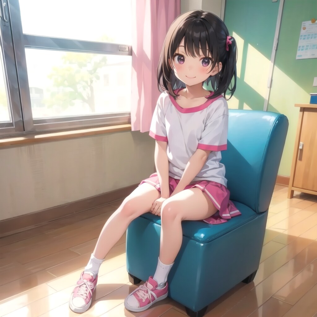 いすに座る女の子
