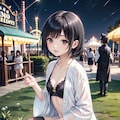 夏の遊園地は夜がいい♡ 10枚目