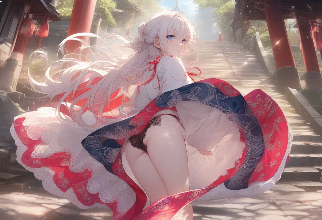 巫女服とパンチラ