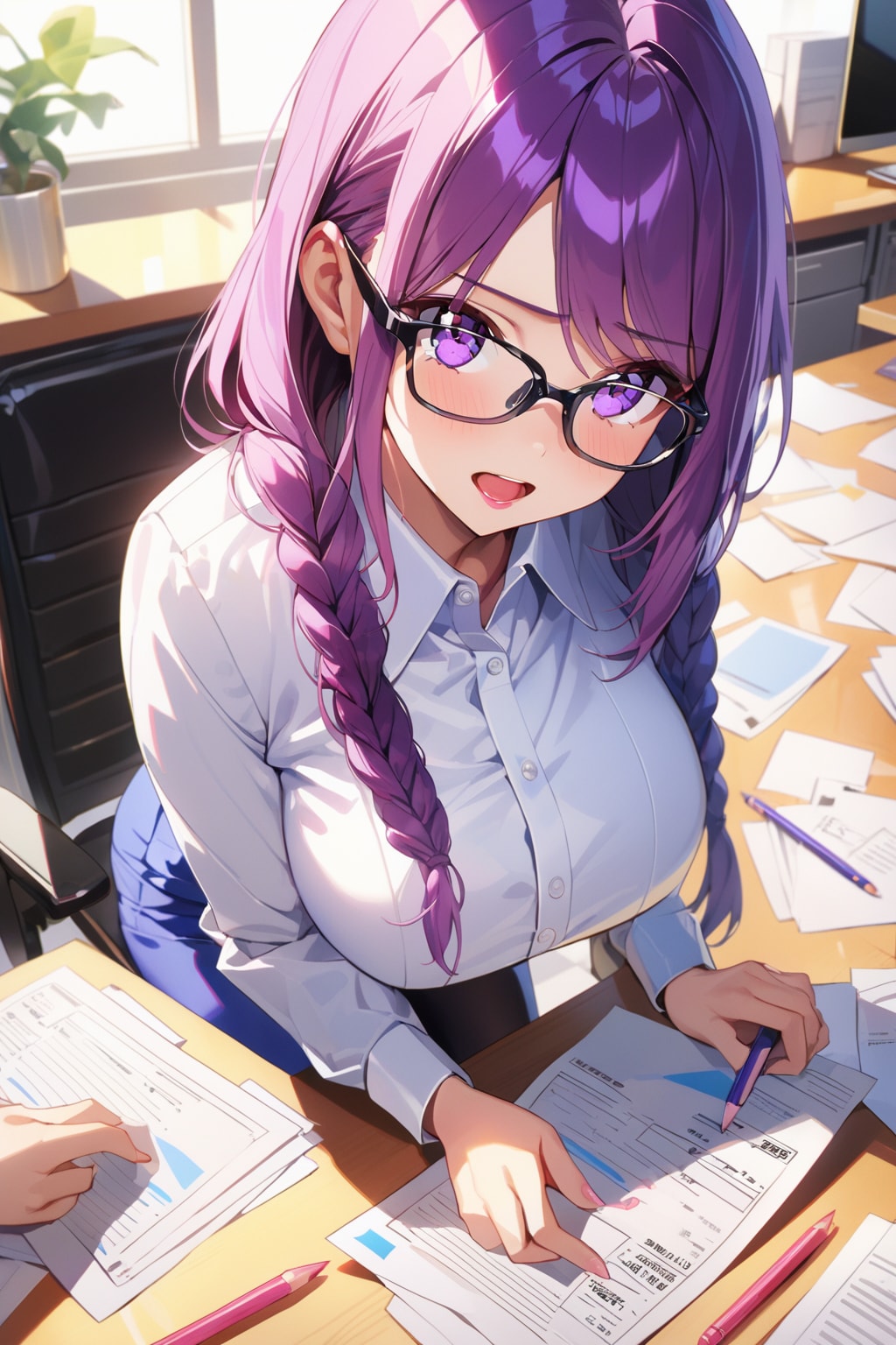 母と眼鏡と三つ編みと　　　　　　　　　　　　　　　　🐼るか子ママ🐼　３