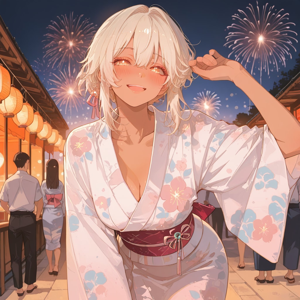 花火大会の女の子