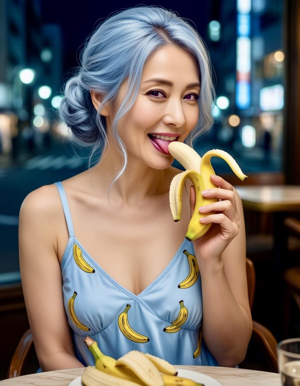 バナナ🍌の食べ方💞蘭さん