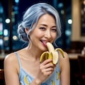 バナナ🍌の食べ方💞蘭さん 4枚目