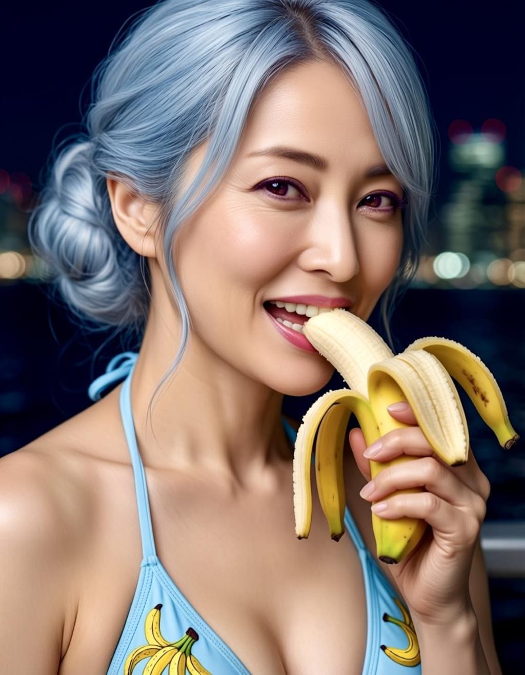バナナ🍌の食べ方💞蘭さん