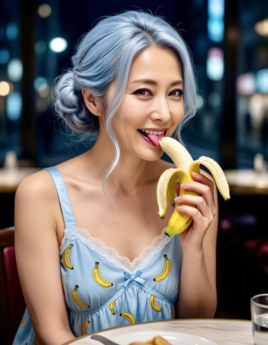 バナナ🍌の食べ方💞蘭さん