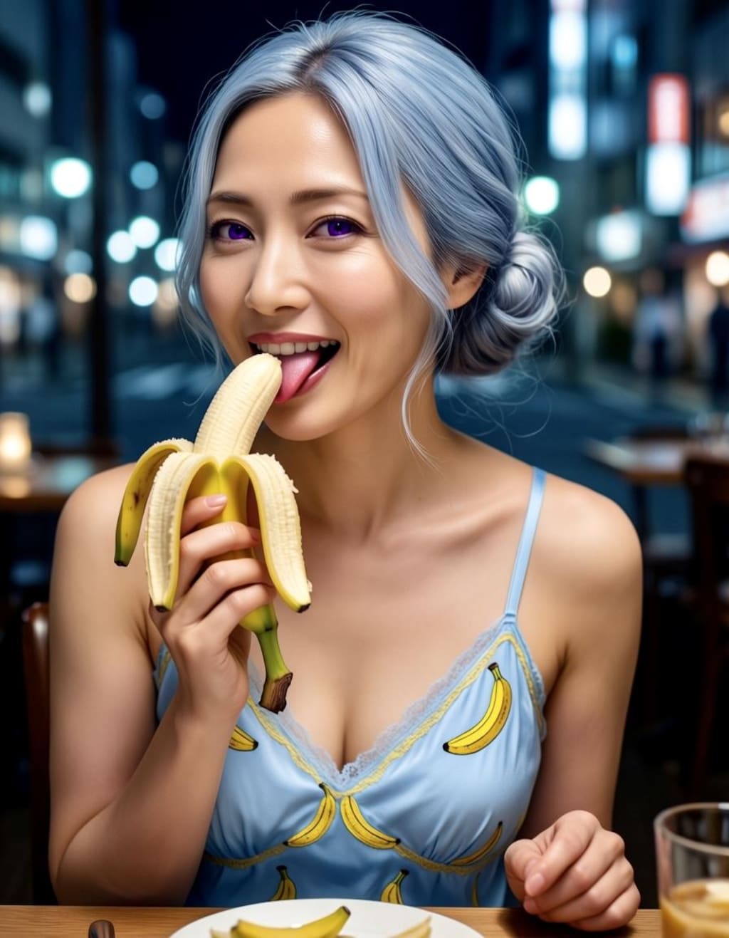 バナナ🍌の食べ方💞蘭さん