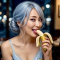 バナナ🍌の食べ方💞蘭さん 2枚目