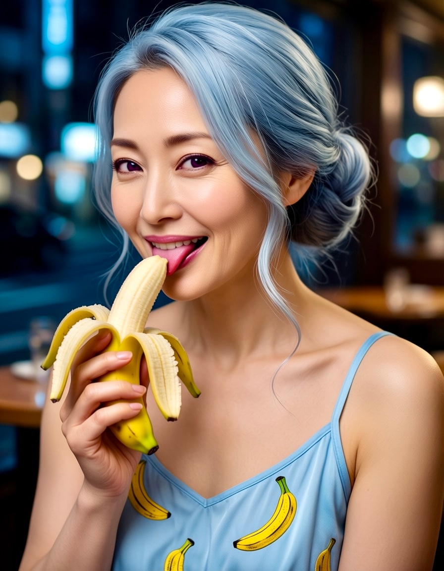 バナナ🍌の食べ方💞蘭さん