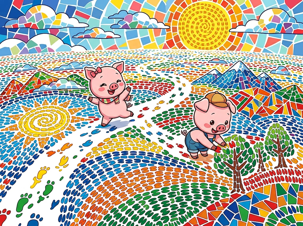 アートする子豚ちゃん