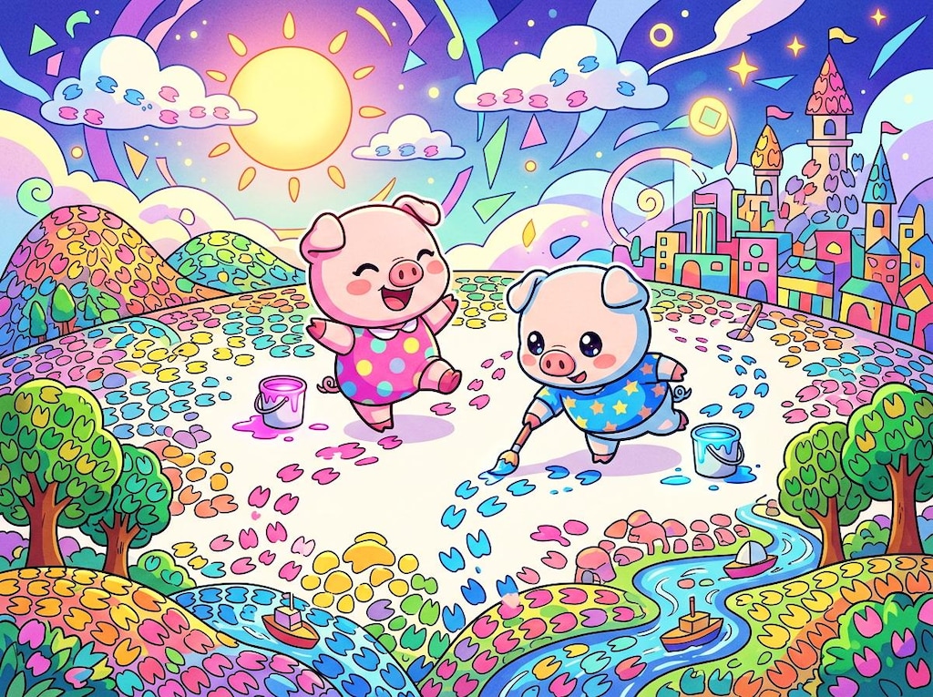 アートする子豚ちゃん