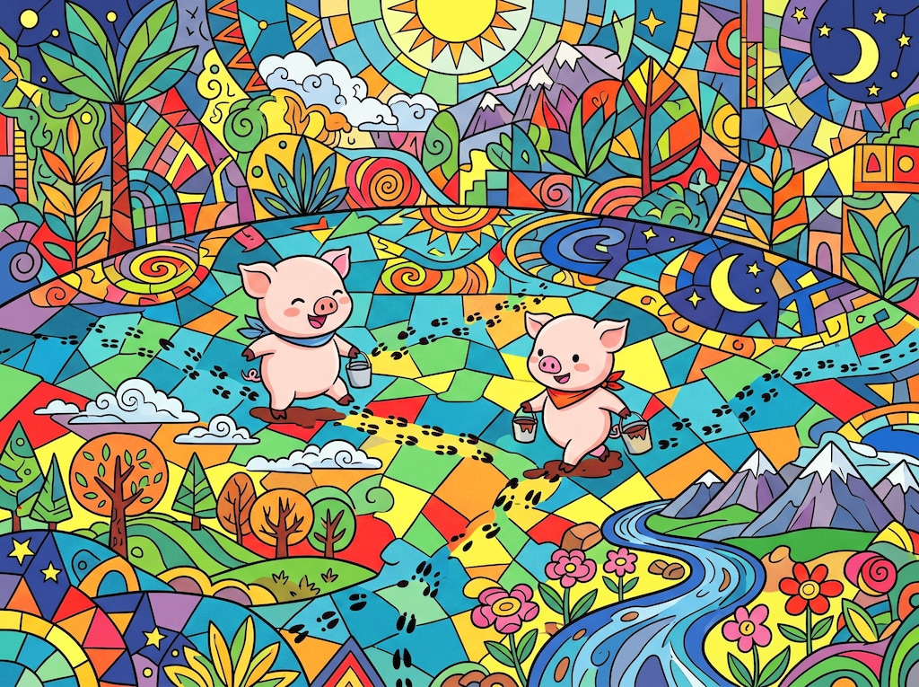 アートする子豚ちゃん