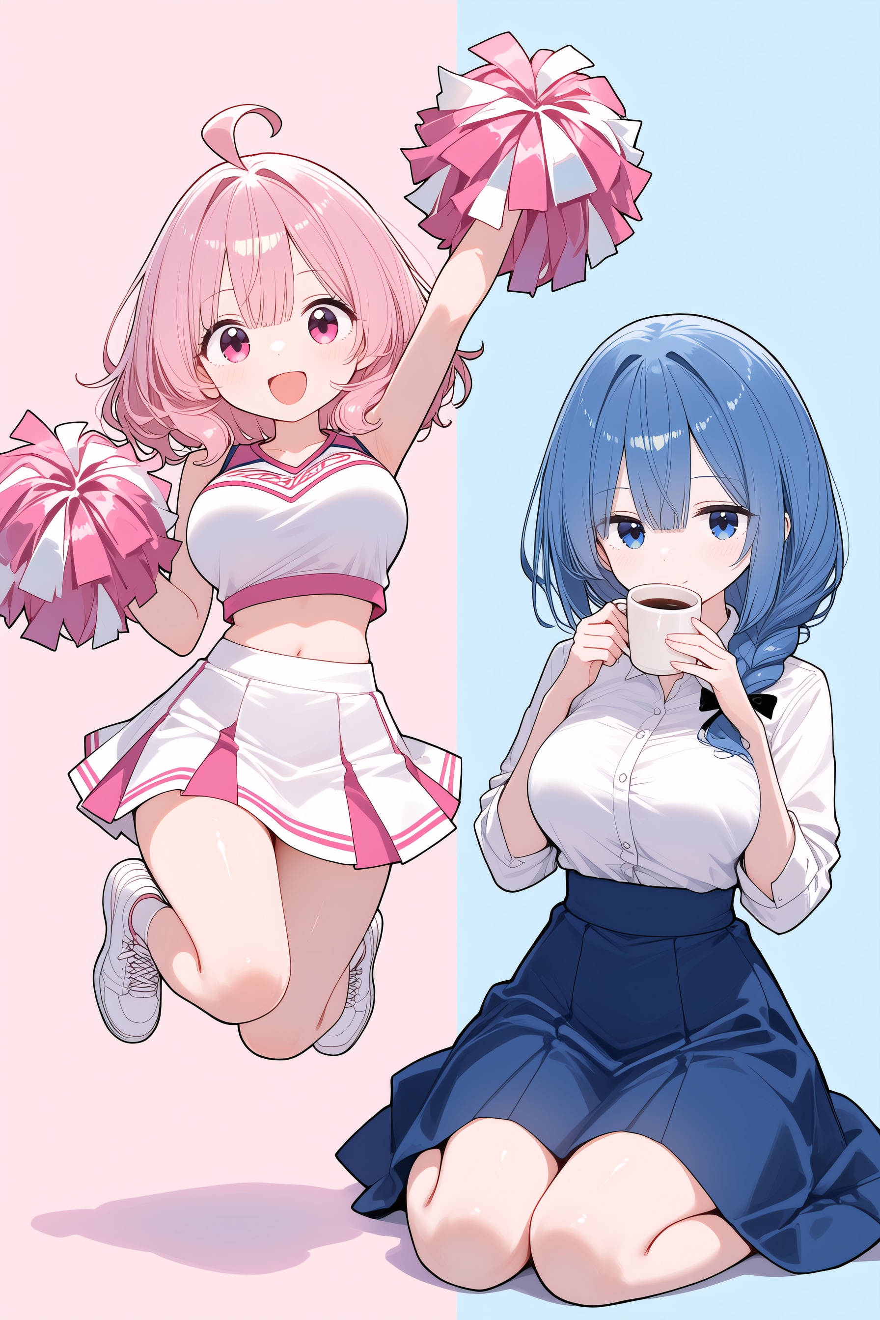 Animaで２キャラ 蒼とピンクちゃん