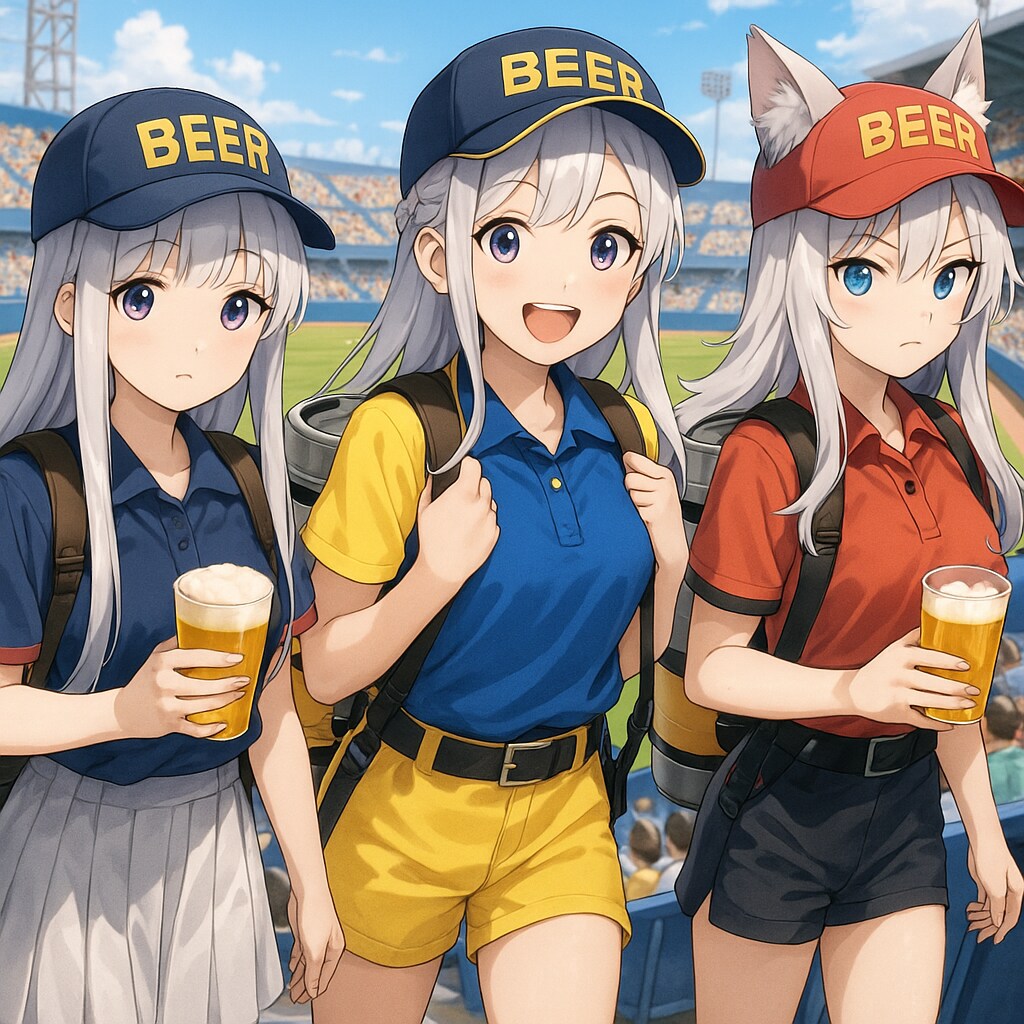 銀髪三姉妹の、まぶしい夏 | の人気AIイラスト・グラビア