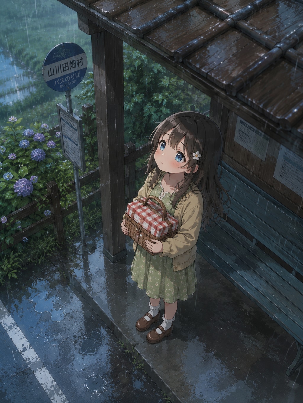 突然の雨で中止