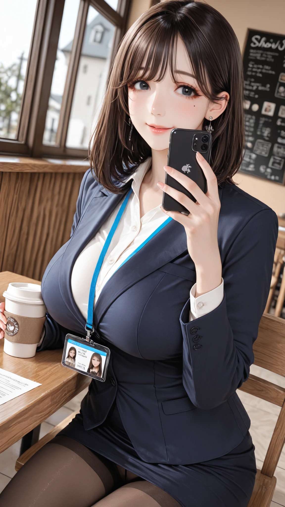 休憩中の萌那さん