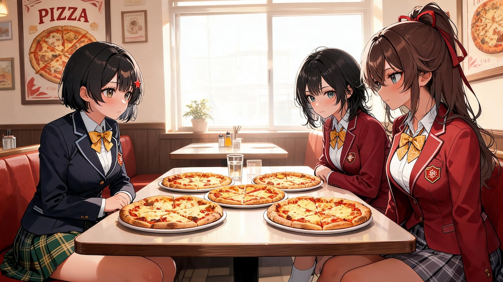 季理華さんとピザ大食い対決！