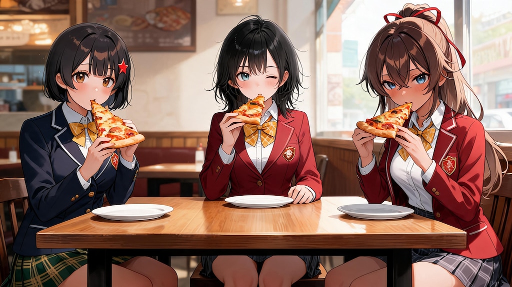 季理華さんとピザ大食い対決！