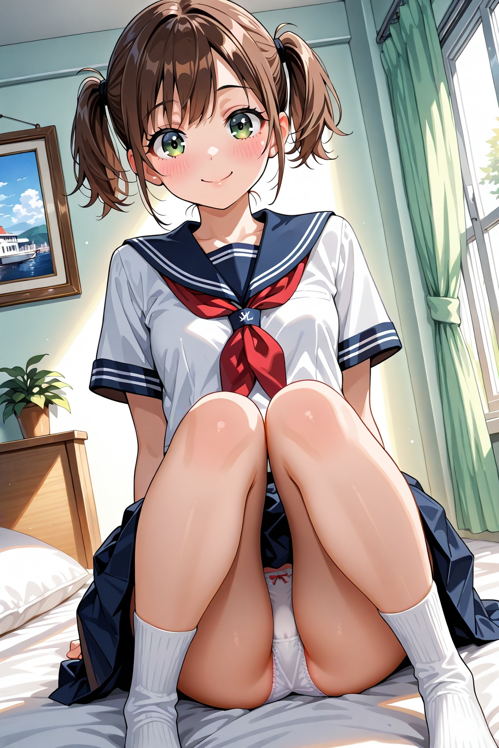 トモちゃんのスカートからチラリ
