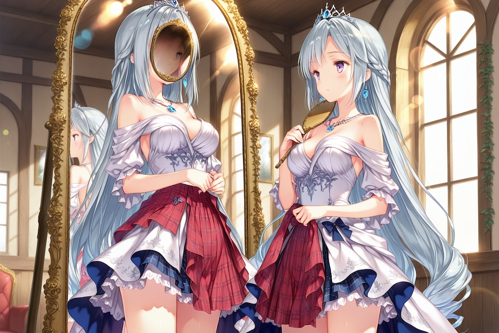 《習作》鏡と少女