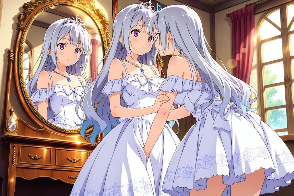 《習作》鏡と少女