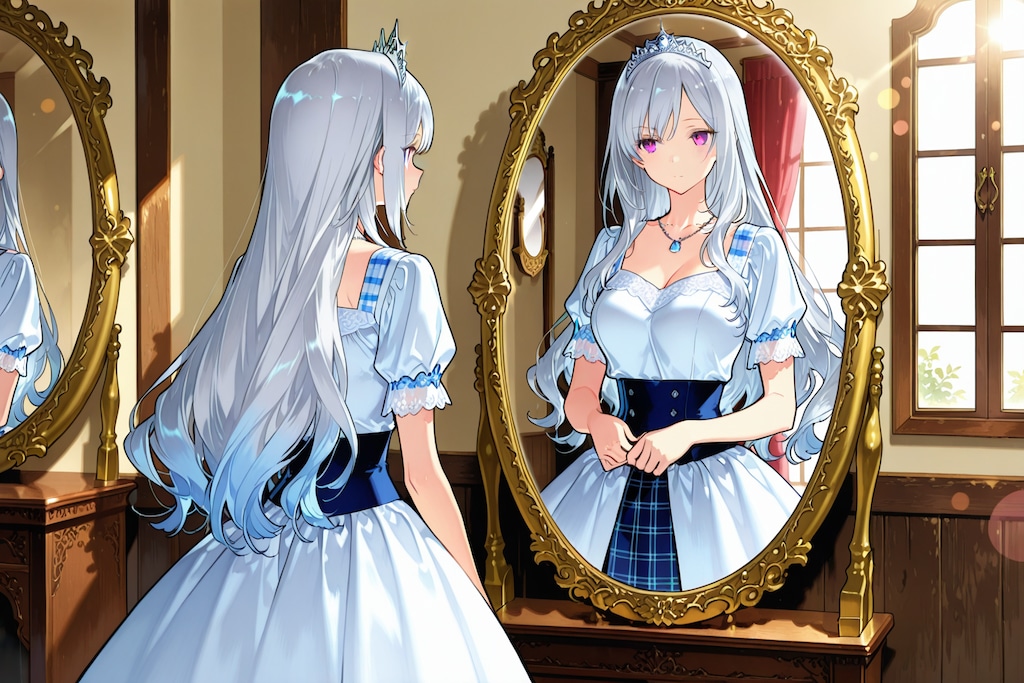 《習作》鏡と少女