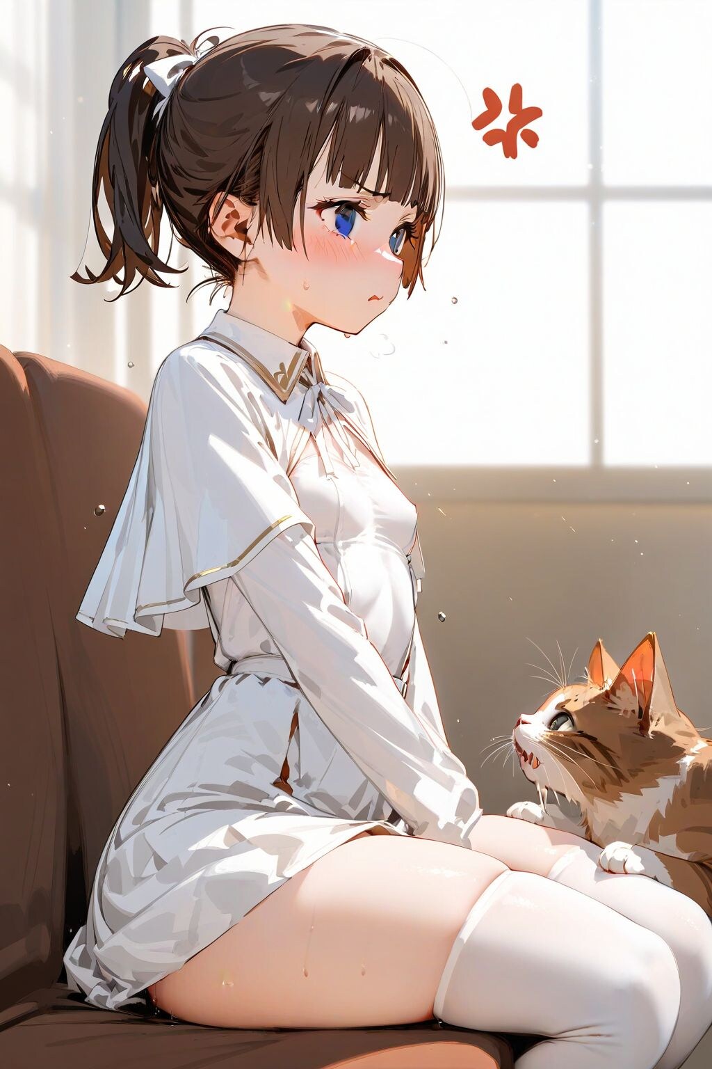 ドラマ「名探偵にゃんこ＆迷探偵雫ちゃん？」・・・第一話撮影写真、「意見の食い違いでバトル中」シーンｗ