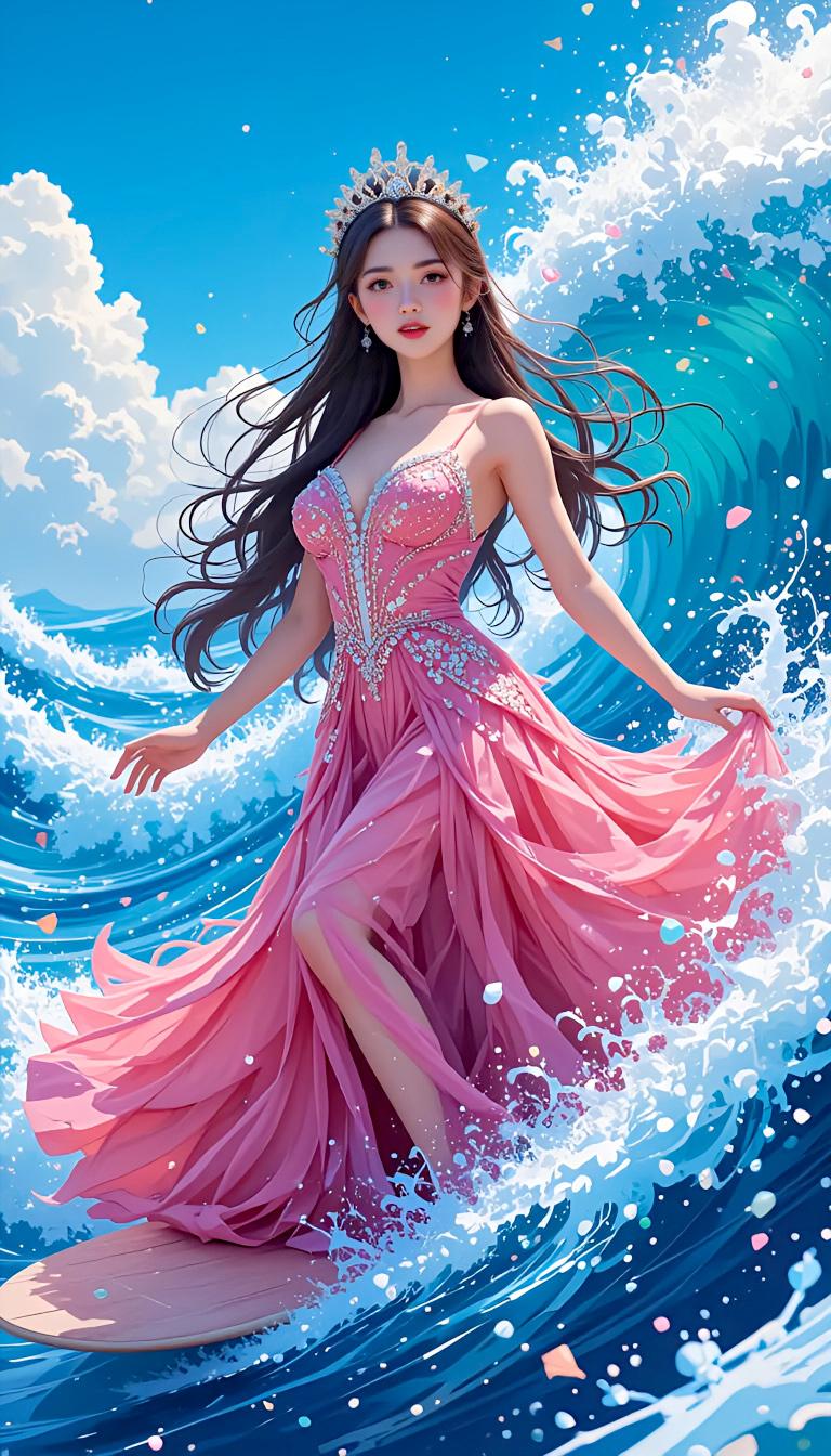 サーフィンライフの姫君 | の人気AIイラスト・グラビア