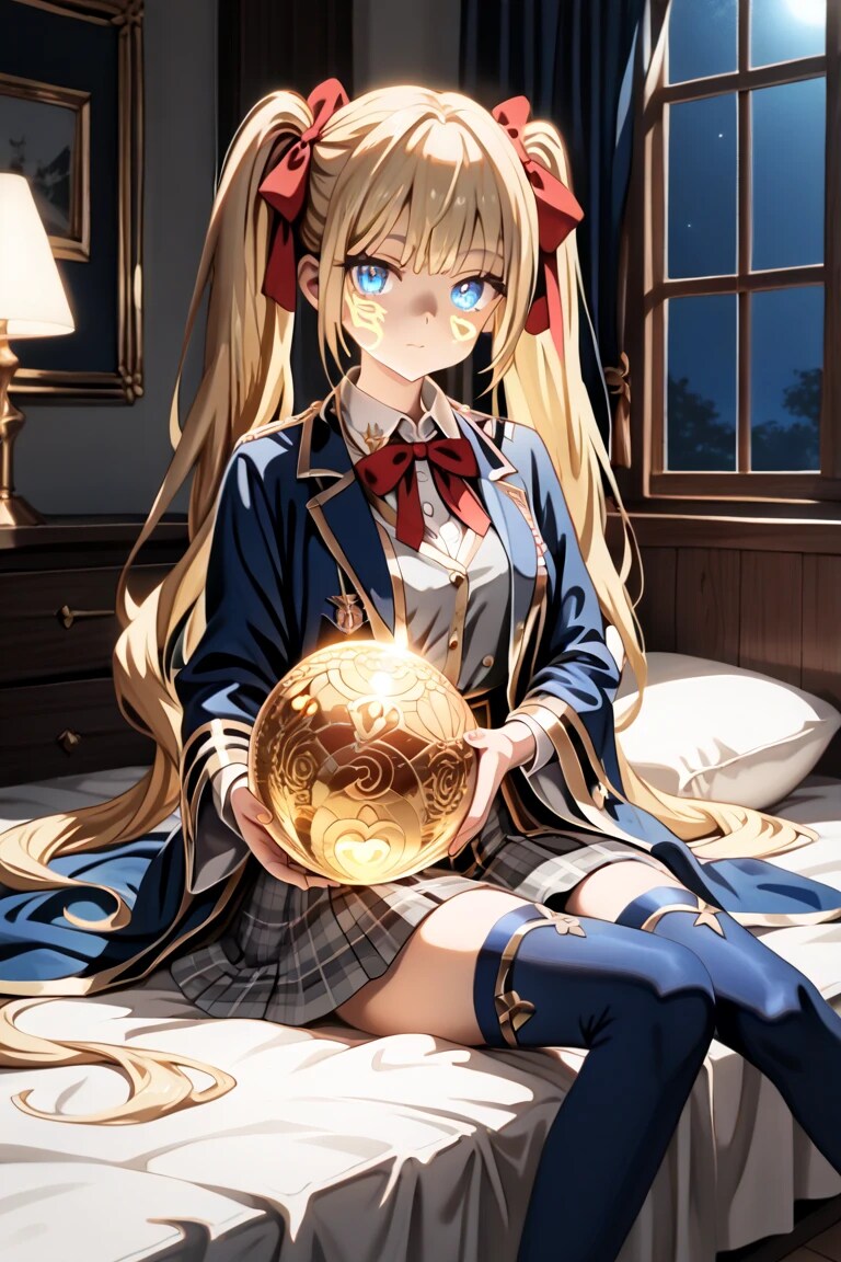 ふんっ…制服で黄金のオーブ抱えてるだけなんだから！ ……でも、莉奈のことじっくり見てくれると嬉しいかも…♡🌟 | の人気AIイラスト・グラビア
