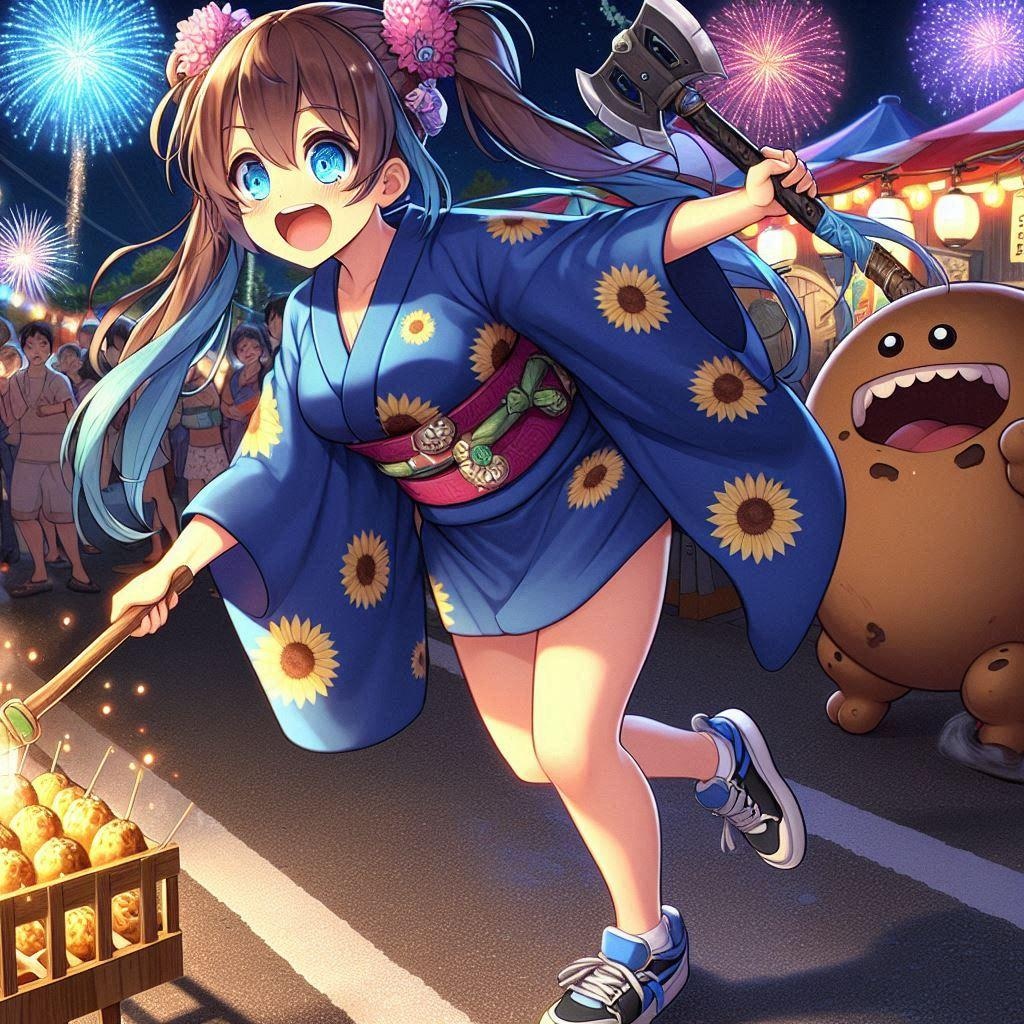 たこ焼き岩が　あらわれた！