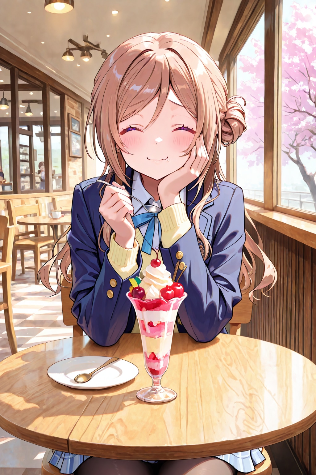 君と桜とパフェと