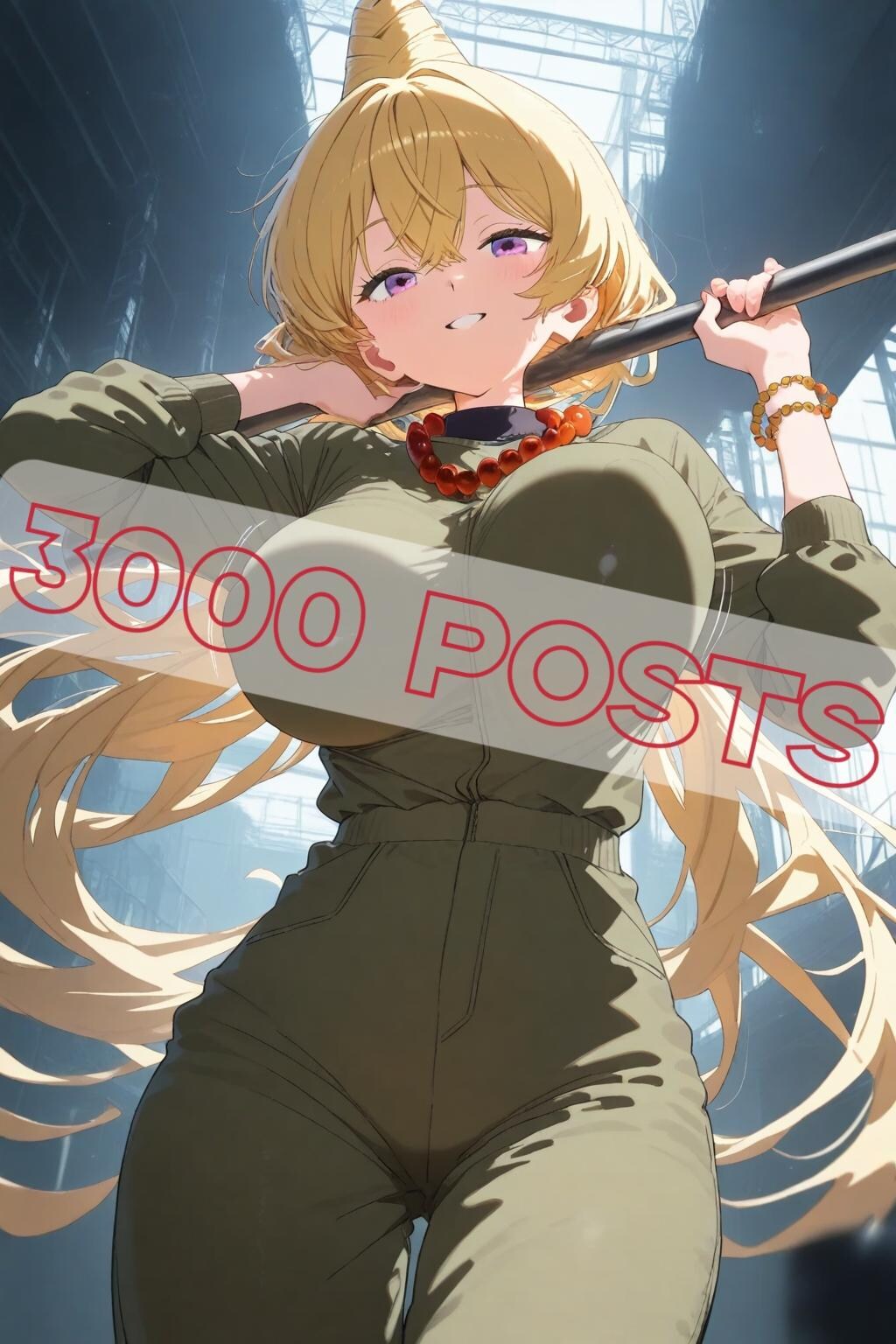 [3000投稿目]初登場の鉄パイプお姉さん