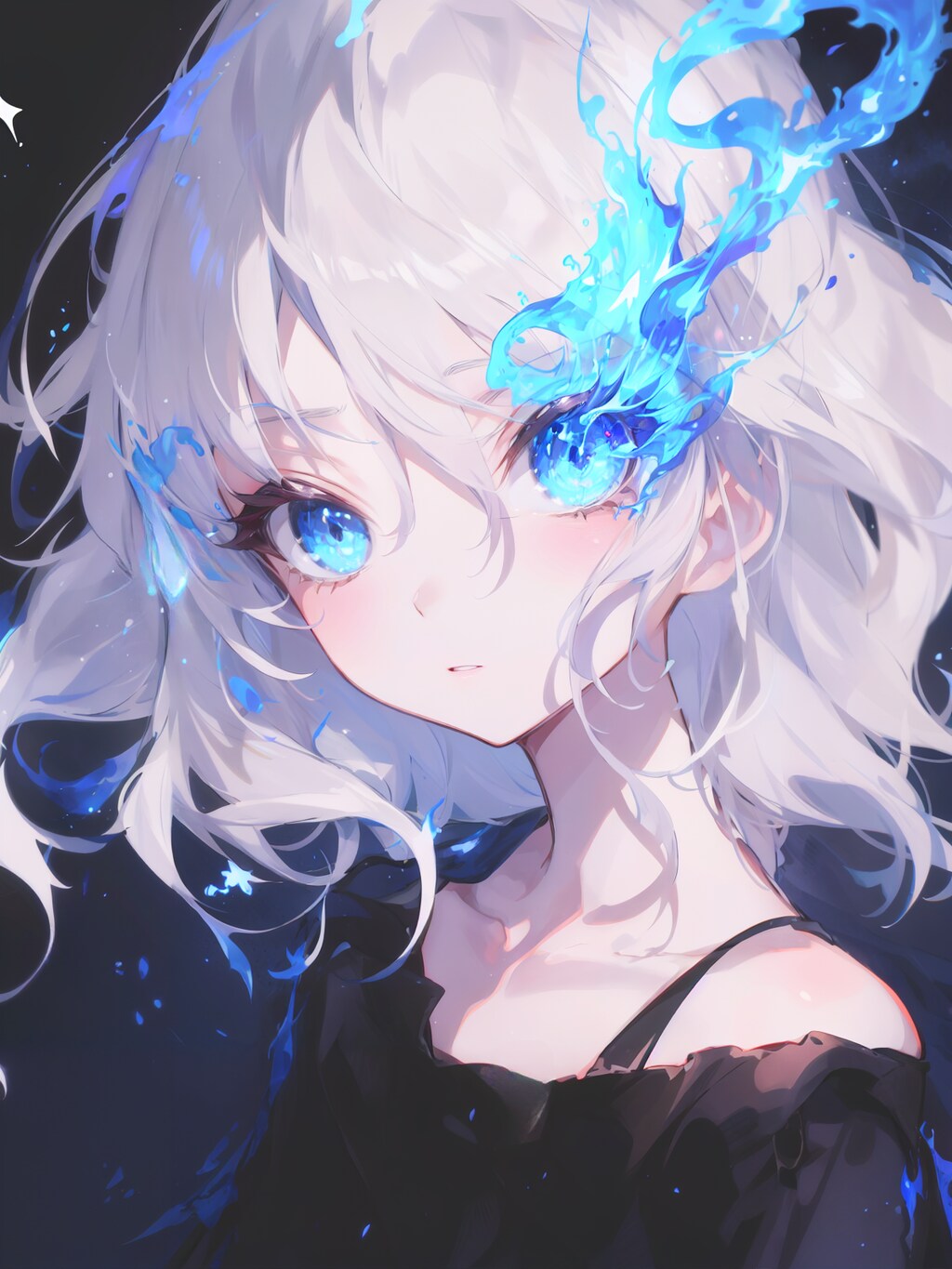 Blue burning eye