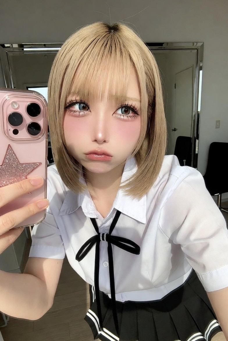 金髪ボブギャル
