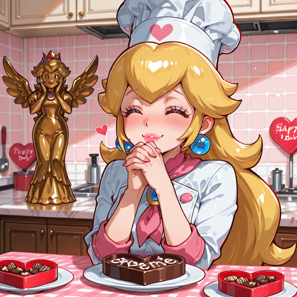 経費でチョコ食い放題でご満悦 | の人気AIイラスト・グラビア