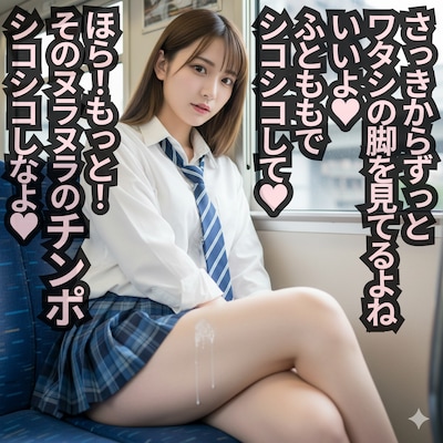 【破廉恥制服】小娘の甘サドな言葉責めでフトモモ射精♥