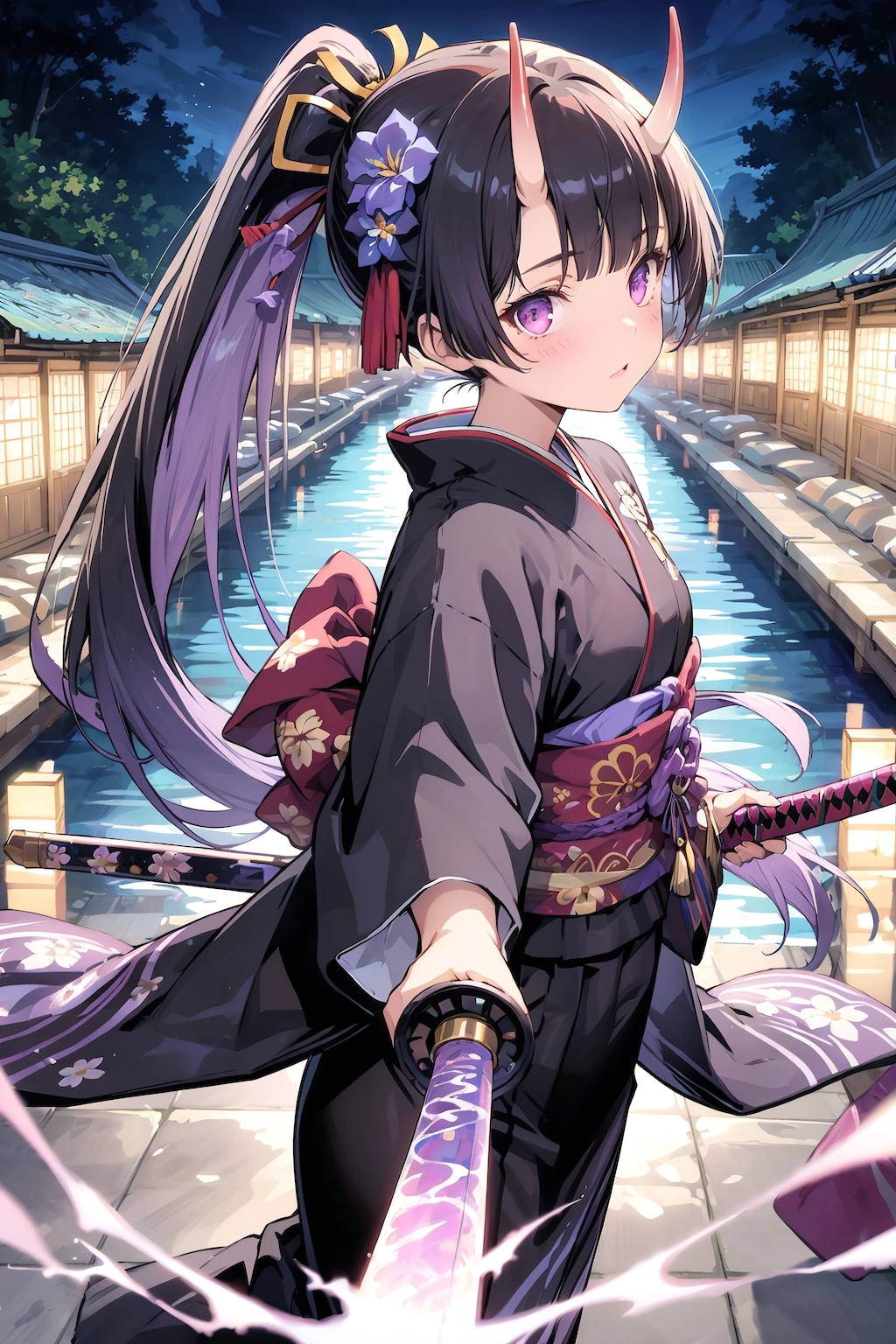 Oni Blade by the Night Canal