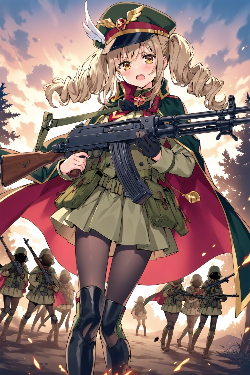 銃で戦う魔法少女
