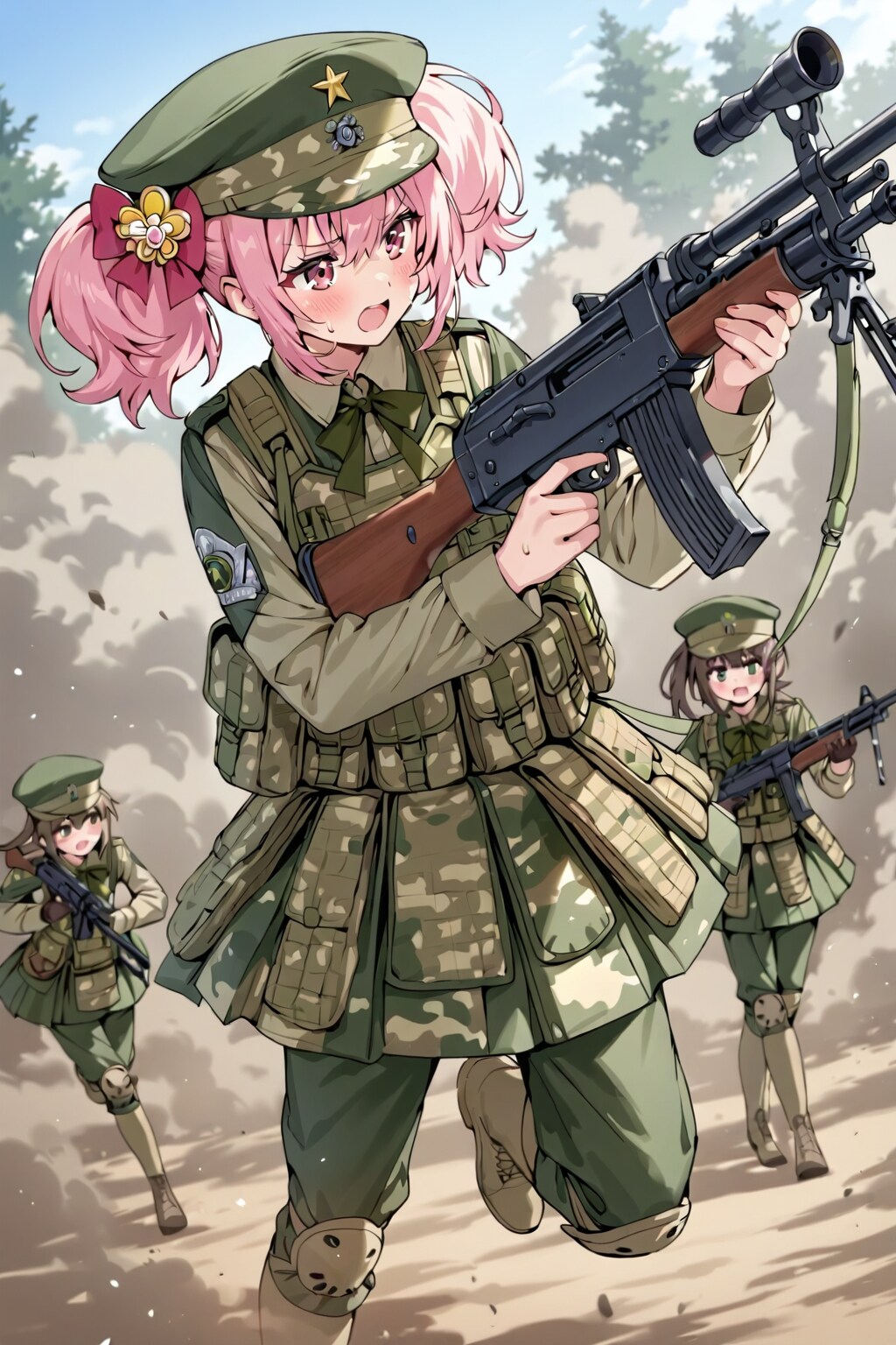 銃で戦う魔法少女