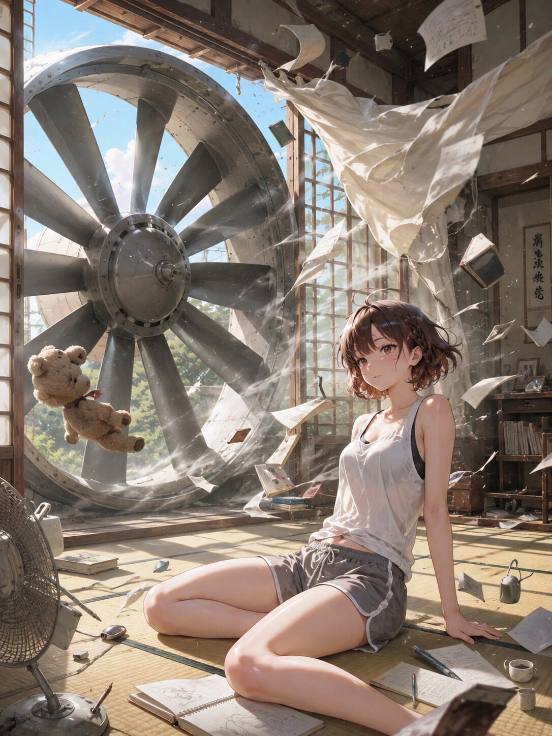扇風機涼しい♪ | の人気AIイラスト・グラビア