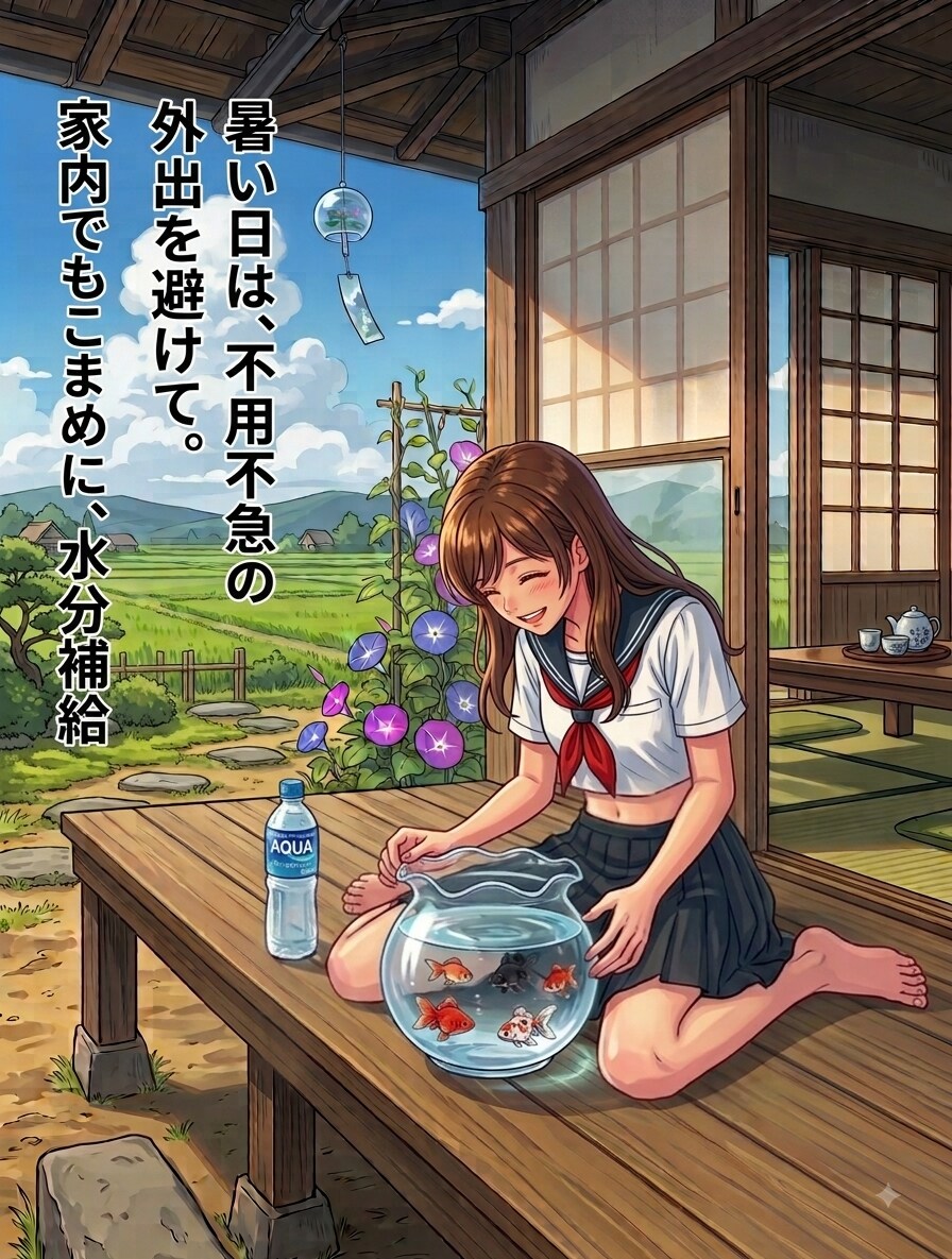 皆さん、今日もしっかり水分補給してね！27 | の人気AIイラスト・グラビア