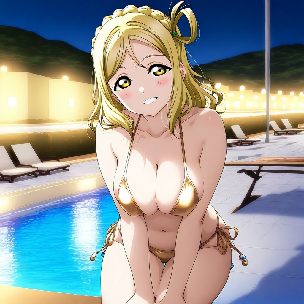 金色ビキニでシャイニー👙🏨🌃