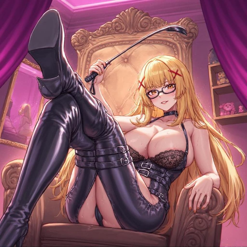 黒革チャップス×巨乳美女4人