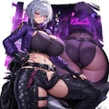 黒革チャップス×巨乳美女4人 2枚目