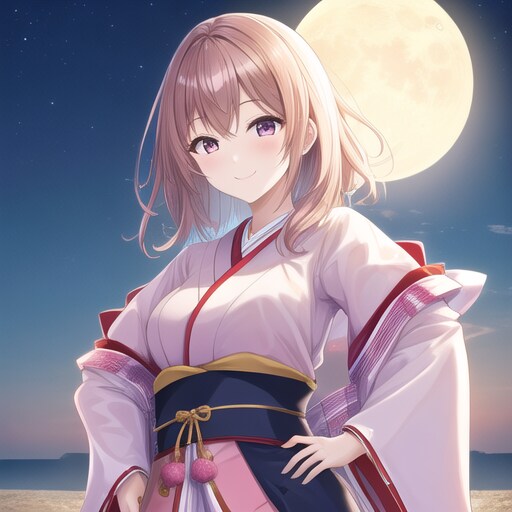 230528_海辺の夜の少女
