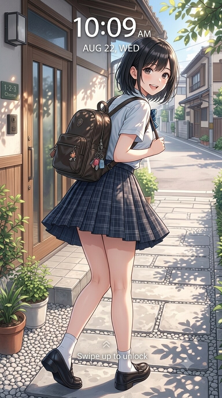 【アスカ】スマホロック画面風