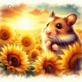 Hamster in Sunflower field 2枚目